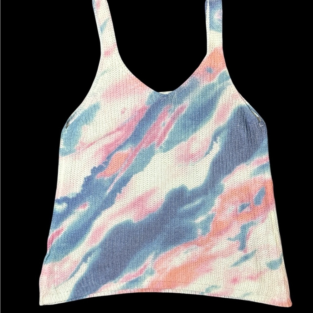 Pink and Blue Swirl Knit‎ Boutique Tank Top- Medium​